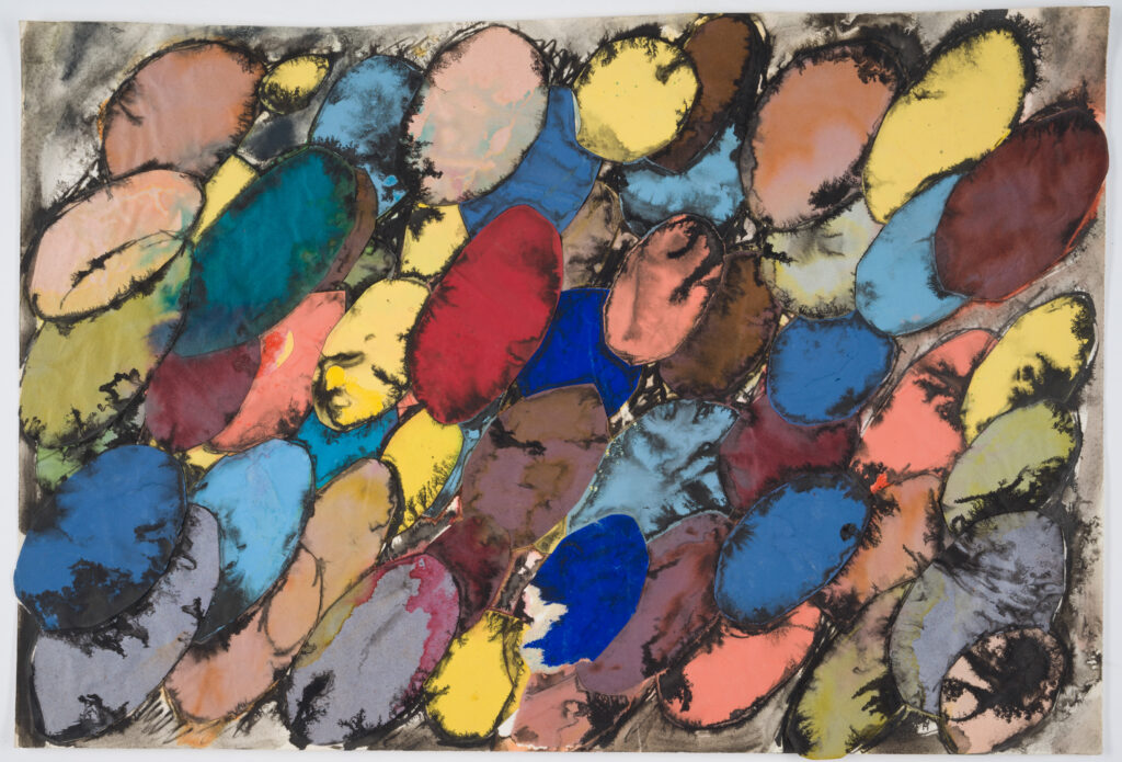 Väri-iloa Olavi Lanun maalauksessa. Kuva: Karoliina Redsven.